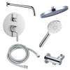 SMSPRK129H-2-PC Sadie Two Function Round ADA Pressure Balance With Hand Shower Set, Polished Chrome