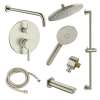 SMSPRK129TH-3-BN Sadie Three Function Round ADA Pressure Balance With Hand Shower On Bar Shower And Tub Set, Brushed Nickel