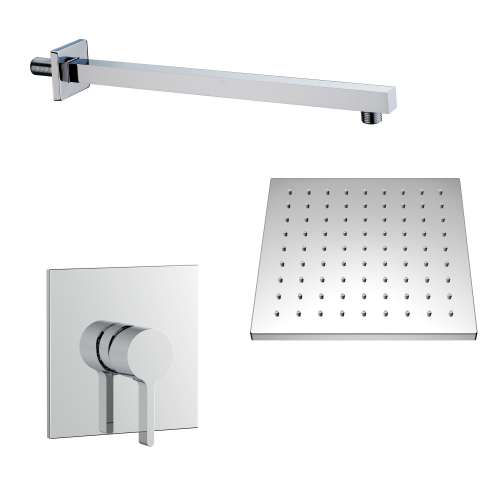 SMSPSK129-1-PC Sadie Single Function Square ADA Pressure Balance Shower Set, Polished Chrome