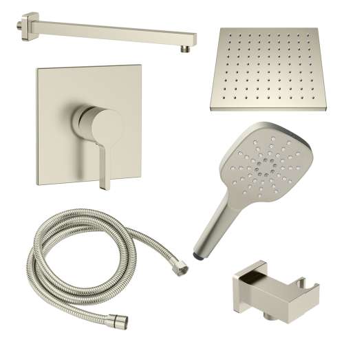 SMSPSK129H-2-BN Sadie Two Function Square ADA Pressure Balance With Hand Shower Set, Brushed Nickel