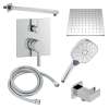 SMSPSK129H-2-PC Sadie Two Function Square ADA Pressure Balance With Hand Shower Set, Polished Chrome