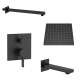 SMSPSK129T-2-MB Sadie Two Function Square ADA Pressure Balance Shower And Tub Set, Matte Black
