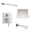 SMSPSK129T-2-PC Sadie Two Function Square ADA Pressure Balance Shower And Tub Set, Polished Chrome