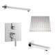 SMSPSK129T-2-PC Sadie Two Function Square ADA Pressure Balance Shower And Tub Set, Polished Chrome