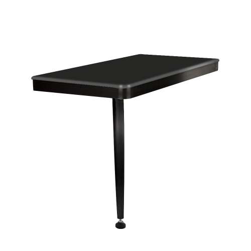 SMSSSL2412L-MB09 Savannah 24-in x 12-in x 19-in Left-Hand Shower Seat With Matte Black Frame and Leg, Black