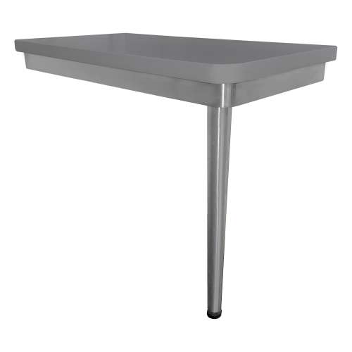 SMSSSL2412R-BS40 Savannah 24-in x 12-in x 19-in Right-Hand Shower Seat With Brushed Stainless Frame and Leg, Dark Grey