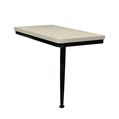 SMSSSL2412R-MB28 Savannah 24-in x 12-in x 19-in Right-Hand Shower Seat With Matte Black Frame and Leg, Butternut