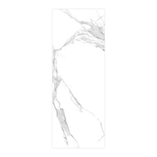 SMTW3996-KI01HCB Trinity 39-in x 96-in Continous Pattern Shower Wall Panel B, White Carrara (Ultra Honed)