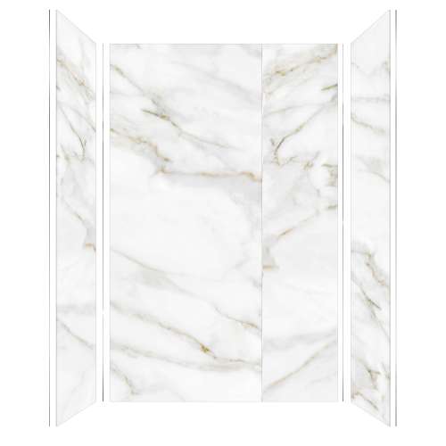SMTWK604896-KI80H Trinity 60-in x 48-in x 96-in 4-Piece Shower Wall Kit, Everest Gold (Honed)