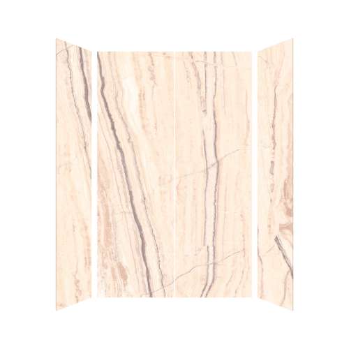 SMTWK603696C-KI32H Trinity 60-in x 36-in x 96-in 4-Piece Shower Wall Kit, Sabana Creme (Honed)