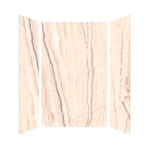 SMTWK604896C-KI32G Trinity 60-in x 48-in x 96-in 4-Piece Shower Wall Kit, Sabana Creme (Glossy)