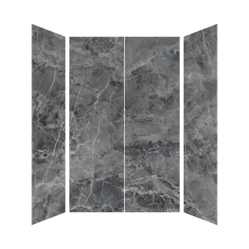 SMTWK604896C-KI63H Trinity 60-in x 48-in x 96-in 4-Piece Shower Wall Kit, Storm (Honed)