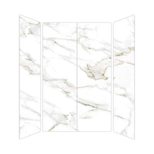 SMTWK604896C-KI80H Trinity 60-in x 48-in x 96-in 4-Piece Shower Wall Kit, Everest Gold (Honed)