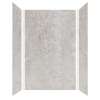SMTWKD603696-KI34T-HO Trinity 60-in x 36-in x 96-in Shower Wall Kit With Hexagon Off-White Deco Strip, Concrete (Matte Textured)