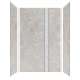 SMTWKD603696-KI34T-WG Trinity 60-in x 36-in x 96-in Shower Wall Kit With Weaver Grey Deco Strip, Concrete (Matte Textured)