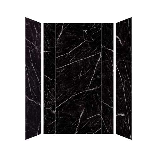 SMTWKE603696-KI03H Trinity Eco 60-in x 36-in x 96-in 3-Piece Shower Wall Kit, Black Carrara (Honed)