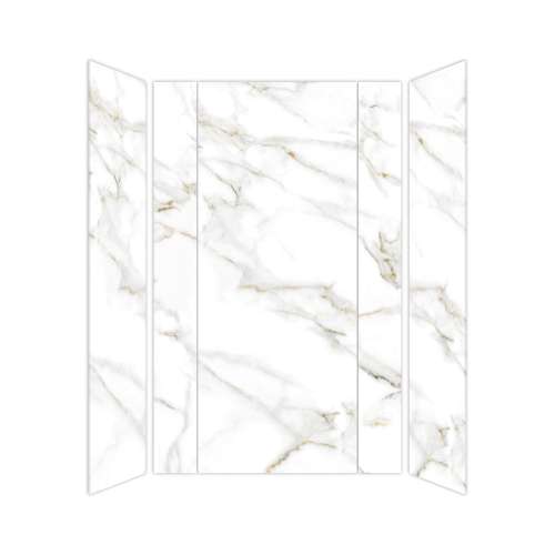 SMTWKE603696-KI80G Trinity Eco 60-in x 36-in x 96-in 3-Piece Shower Wall Kit, Everest Gold (Glossy)