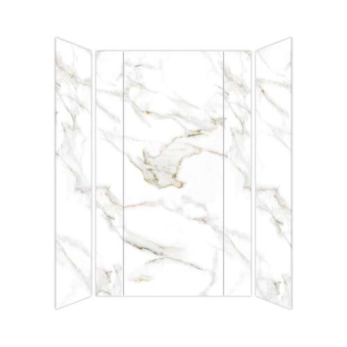 SMTWKECT603696-KI80G Trinity Eco 60-in x 36-in x 96-in Foldable 5-Piece Shower Wall Kit, Everest Gold (Glossy)