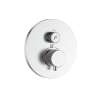 SMVAT1R-BN ArgoTherm Single Function Round Thermostatic Valve And Trim With Push Buttons, Brushed Nickel