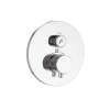 SMVAT1R-PC ArgoTherm Single Function Round Thermostatic Valve And Trim With Push Buttons, Polished Chrome