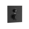 SMVAT1S-MB ArgoTherm Single Function Square Thermostatic Valve And Trim With Push Buttons, Matte Black