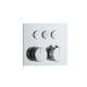 SMVAT3S-BN ArgoTherm Three Function Square Thermostatic Valve And Trim With Push Buttons, Brushed Nickel
