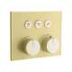 SMVAT3S-CB ArgoTherm Three Function Square Thermostatic Valve And Trim With Push Buttons, Champagne Bronze