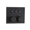 SMVAT3S-MB ArgoTherm Three Function Square Thermostatic Valve And Trim With Push Buttons, Matte Black
