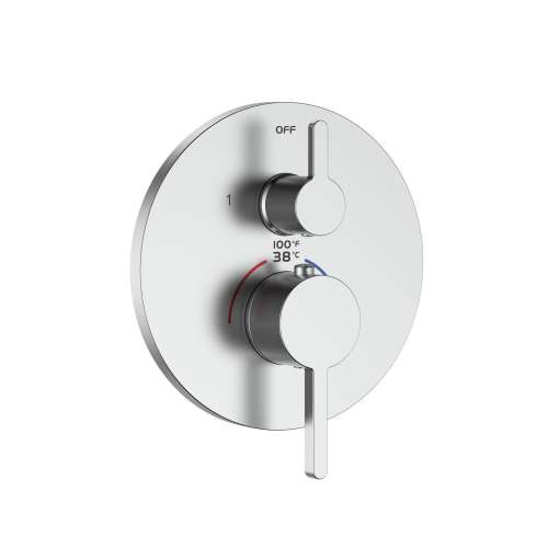 SMVFS2R-BN FlowStat Two Function Round ADA Thermostatic Valve And Trim, Brushed Nickel