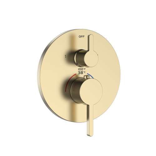SMVFS2R-CB FlowStat Two Function Round ADA Thermostatic Valve And Trim, Champagne Bronze