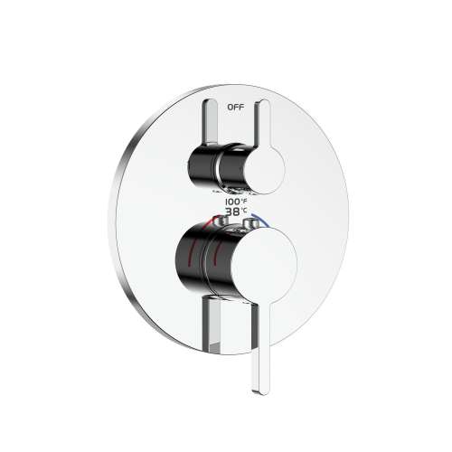 SMVFS2R-PC FlowStat Two Function Round ADA Thermostatic Valve And Trim, Polished Chrome