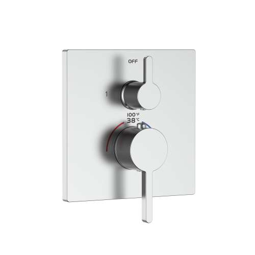 SMVFS2S-BN FlowStat Two Function Square ADA Thermostatic Valve And Trim, Brushed Nickel