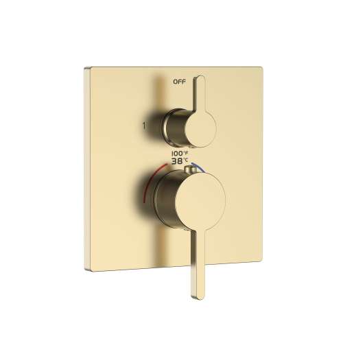 SMVFS2S-CB FlowStat Two Function Square ADA Thermostatic Valve And Trim, Champagne Bronze