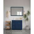 SMVM4834-MR-FR02-NB 48-in x 34-in Latitude Framed Vanity Mirror, Navy Blue