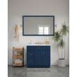 SMVM5434-MR-FR02-NB 54-in x 34-in Latitude Framed Vanity Mirror, Navy Blue