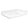 SMVT31-36.75x22-1KU-C01 Mini Custom Quartz 31-36.75-in x 22-in Vanity Top with Vail Bowl, Mia White