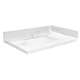 SMVT31-36.75x22-1KU-M10 Mini Custom Quartz 31-36.75-in x 22-in Vanity Top with Vail Bowl, White Carrara