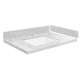 SMVT31-36.75x22-1KU-M50 Mini Custom Quartz 31-36.75-in x 22-in Vanity Top with Vail Bowl, Misty Grey