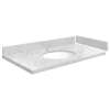 SMVT43-48.75x22-1MU-M50 Mini Custom Quartz 43-48.75-in x 22-in Vanity Top with Millwood Bowl, Misty Grey