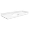 SMVT49-60.75x22-1MU-C01 Mini Custom Quartz 49-60.75-in x 22-in Vanity Top with Millwood Bowl, Mia White