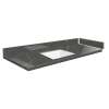 SMVT49-60.75x22-1KU-M20 Mini Custom Quartz 49-60.75-in x 22-in Vanity Top with Vail Bowl, Marble Grey