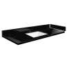 SMVT49-60.75x22-1KU-M30 Mini Custom Quartz 49-60.75-in x 22-in Vanity Top with Vail Bowl, Black Carrara