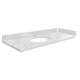 SMVT49-60.75x22-1MU-M50 Mini Custom Quartz 49-60.75-in x 22-in Vanity Top with Millwood Bowl, Misty Grey