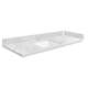SMVT49-60.75x22-1KU-M50 Mini Custom Quartz 49-60.75-in x 22-in Vanity Top with Vail Bowl, Misty Grey