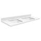 SMVTQU6122D-1-C01 61-in x 22-in Vanity Top with Single Faucet Hole, Mia White