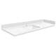 SMVT61-72.75x22-1KU-C01 Mini Custom Quartz 61-72.75-in x 22-in Vanity Top with Vail Bowl, Mia White