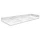 SMVT73-84.75x22-2RU-M10 Mini Custom Quartz 73-84.75-in x 22-in Vanity Top with Hensley Double Bowls, White Carrara