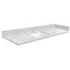 SMVT61-72.75x22-1KU-M50 Mini Custom Quartz 61-72.75-in x 22-in Vanity Top with Vail Bowl, Misty Grey