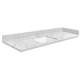 SMVT61-72.75x22-1KU-M50 Mini Custom Quartz 61-72.75-in x 22-in Vanity Top with Vail Bowl, Misty Grey