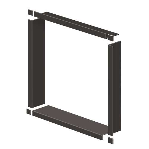 SMWTBK487-09 48-in x 2-in x 48-in Window Trim Kit, Black